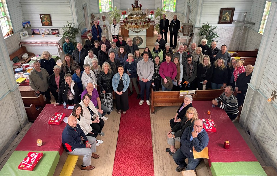 About 70 gathered at Whitkow Ukrainian Catholic Church June 7. 