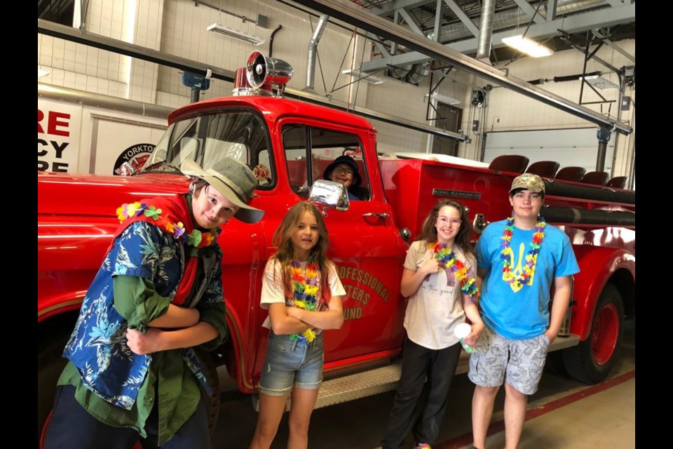 The Scout Rally had groups of scouts searching out locales and people within Yorkton, such as firefighters.