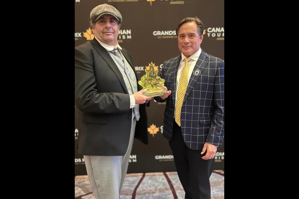 Wanuskewin’s director of Hospitality Doug Hyndford and Indigenous Tourism Association of Canada’s CEO Keith Henry. 