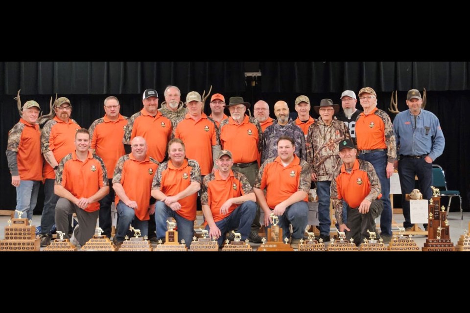 Winners of the various fish and game awards at the annual Macklin Wildlife Supper.