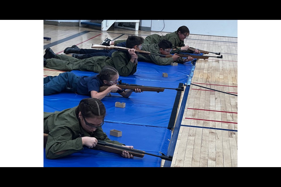 Practicing their prowess with a rifle, Kamsack air cadets were involved in biathlon training on Sept. 24.
