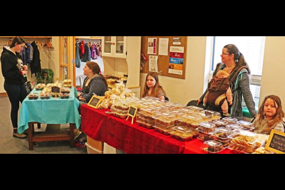 The Wideman family made a wide variety of baked items, for sale at the Calvary Baptist church's garage sale and trade show on Saturday