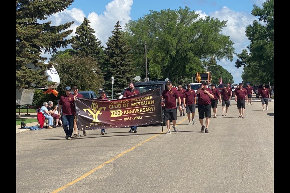 The Young Fellows Club of Weyburn were honoured as the parade marshalls.