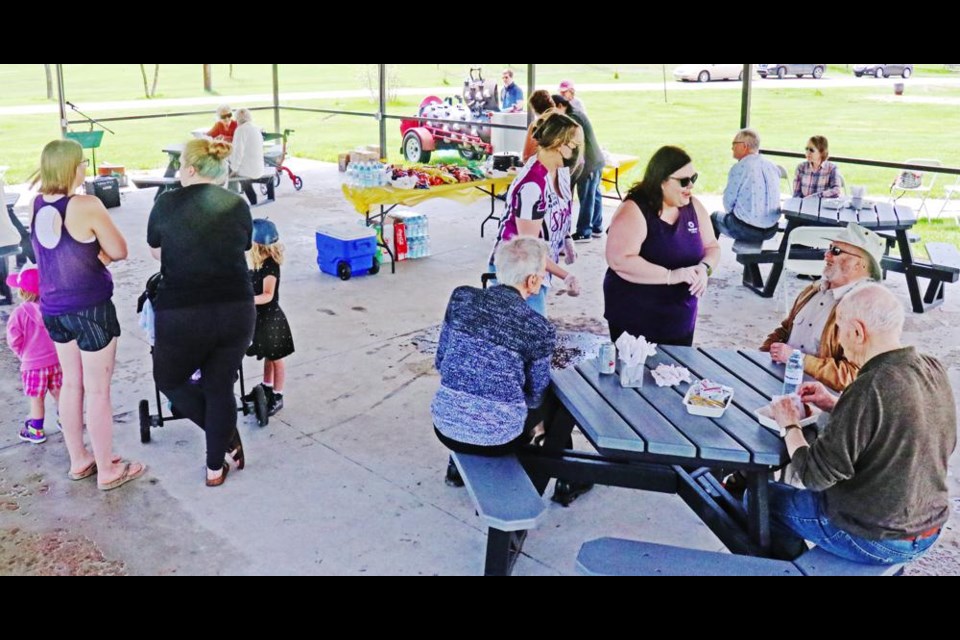 The CNIB held a "welcome back" barbecue on Saturday at the gazebo in Weyburn's River Park