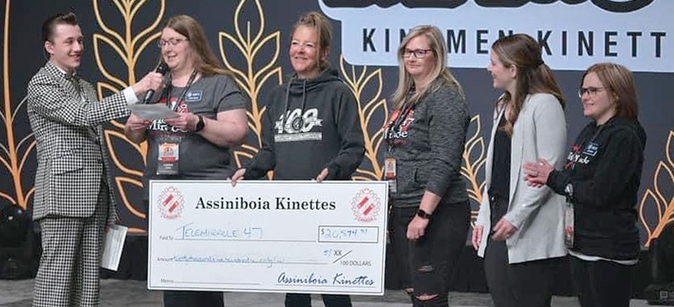 Assiniboia Kinettes Club along with the Assiniboia Kinsmen Club and Jordan Engstrom fundraising was proud to present to Telemiracle 47 over $31,000.