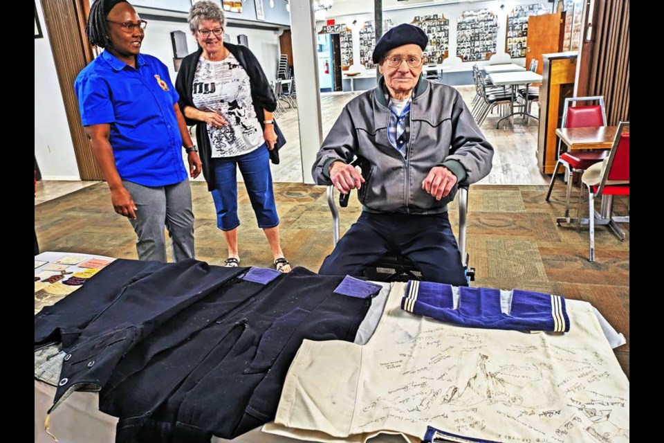 Don Wilkinson, the last surviving veteran of the Second World War in Weyburn, showed a display of some of his service clothes at the Weyburn Legion, as part of the meet-and-greet held there for National Legion Week on Wednesday morning.