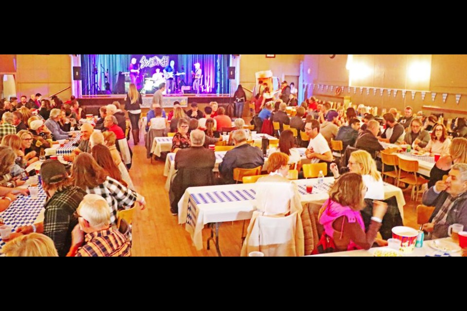 The band Last Train West was on stage as the Weyburn Legion Hall was full for the sold-out Oktoberfest event on Saturday evening.