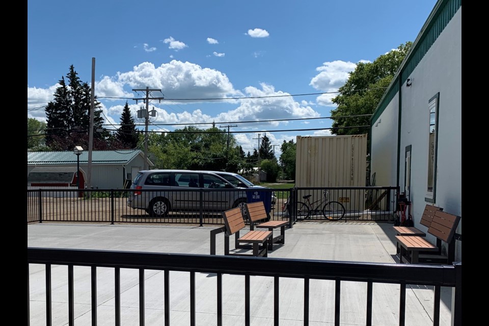 A new patio area offers an outdoor option for staff and clients as well as Prairie Branches gatherings, with some new additions in 2023 including a sun shade.