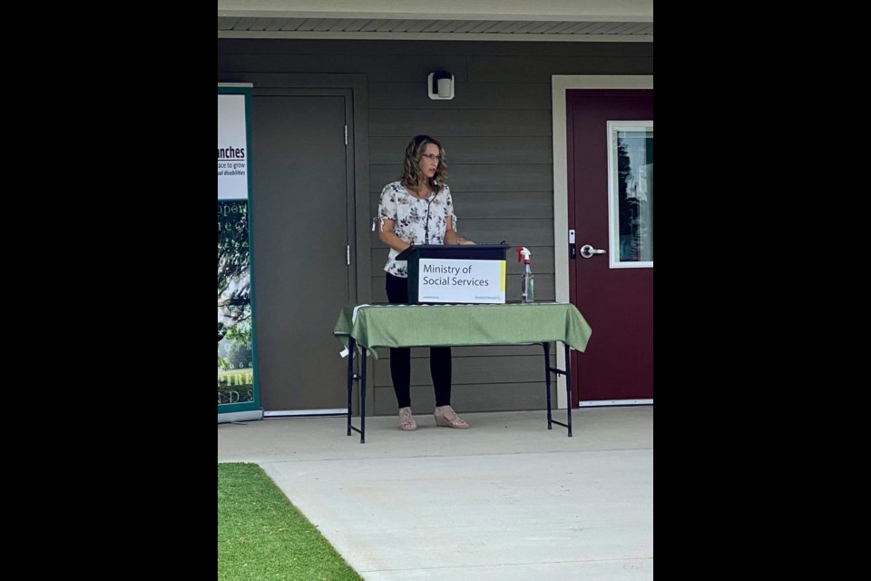  Prairie Branches, Executive Director, Eunice Washkowsky, speaks at the Aug. 25 grand opening