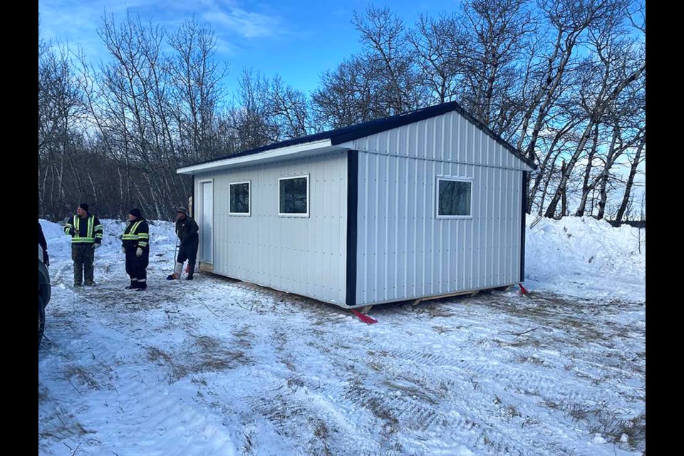 New Steen Shelter just east of Bjorkdale provided by the Porcupine Trail Blaster Club. 