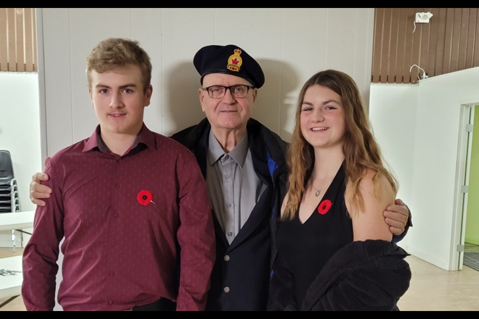 From left-Zach Mudrewich, grandfather Lawrence Dezell and sister Kaylee Mudrewich were on hand for the awards ceremony. 


Cutline 3-Grace Nielson’s award was received by her parents Ryan and Lenna Nielson. Photo courtesy of Lenna Nielson