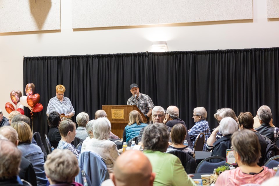 Emcee for the Volunteer Appreciation Brunch was Mayor Sharon Schauenberg, sponsored by Town of Assiniboia. Guest speakers included Curtis Nelson, president of the Civic Improvement Association.