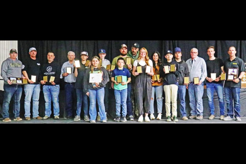 The winners of trophies and awards for birds, fish and big game in 2023 gathered onstage on Saturday night, for the Weyburn Wildlife Federation's annual banquet and trophy night at Weyburn Exhibition Hall. See the story for the full list of winners names.