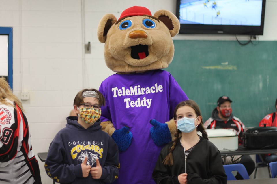  Telermiracle Teddy was there to show some love for the breakfast goers