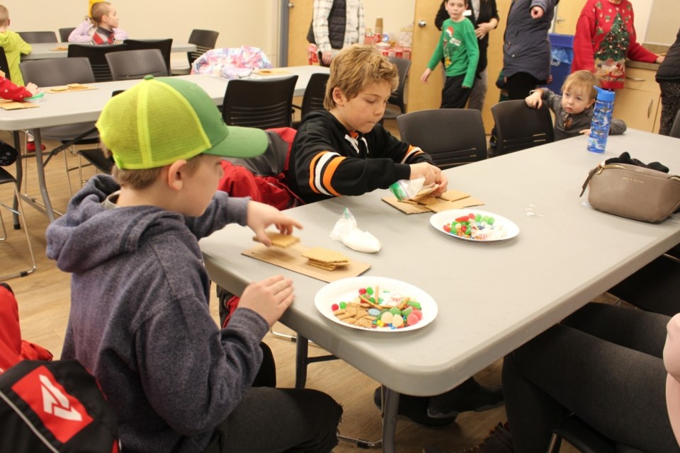 Youths in attendance got to put together their own Graham Cracker houses to take home at the YPL's annual event.