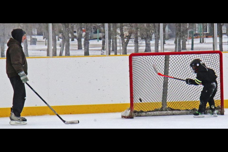 Skaters can enjoy the outdoor rink at the CU Spark Centre with sticks and pucks in the afternoons, while the mornings are for skaters only