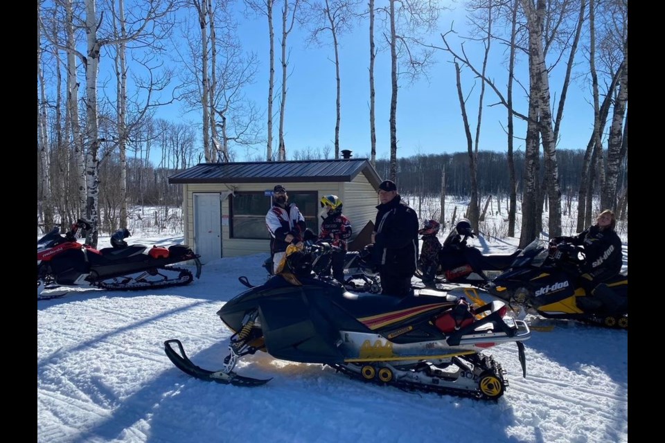 Sandra Johnson and her family were among many families who enjoyed snowmobiling this season and utilized the Roughrider Snowmobile Club groomed trails.