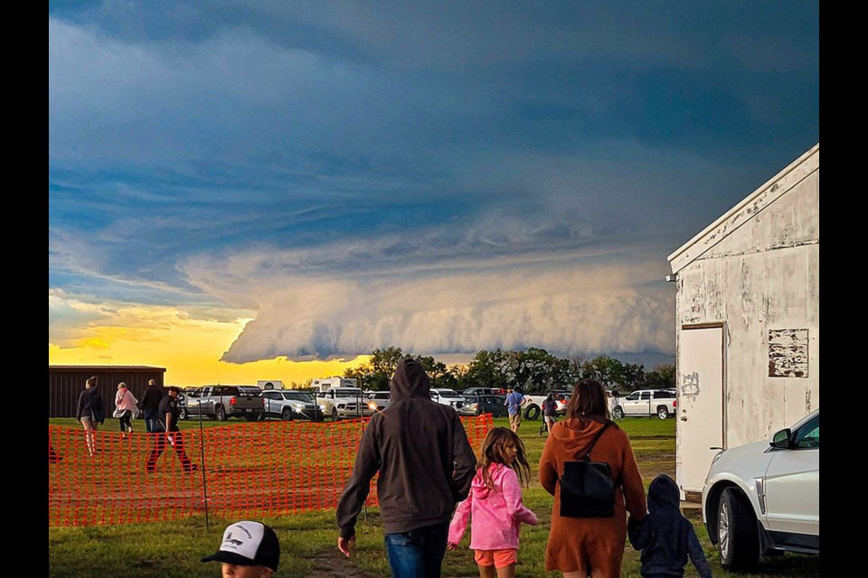 Storm approaching Strasbourg on June 23 2022.