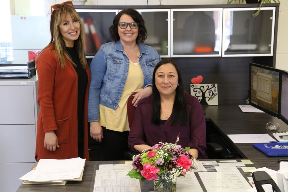 On April 28, Administrative Professionals Day, a draw was made to determine the winner of a floral arrangement that was part of the Administrative Professionals Day feature that was published in the April 21 edition of the Canora Courier. The administrative staff members who received a bouquet of flowers in recognition of their hard work were: Brandi Zavislak, Corinne Olson and Amanda Zuravloff of the Town of Canora. Congratulations Brandi, Corinne and Amanda.