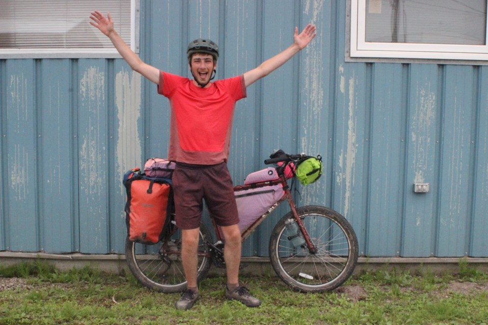 Steven Ekvall enjoyed an overnight visit in the city, while taking a break during his cross-country bike tour from Vancouver to Newfoundland.
