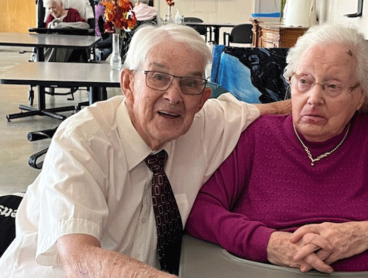 Cliff and Dorothy Walker's 70th wedding anniversary.