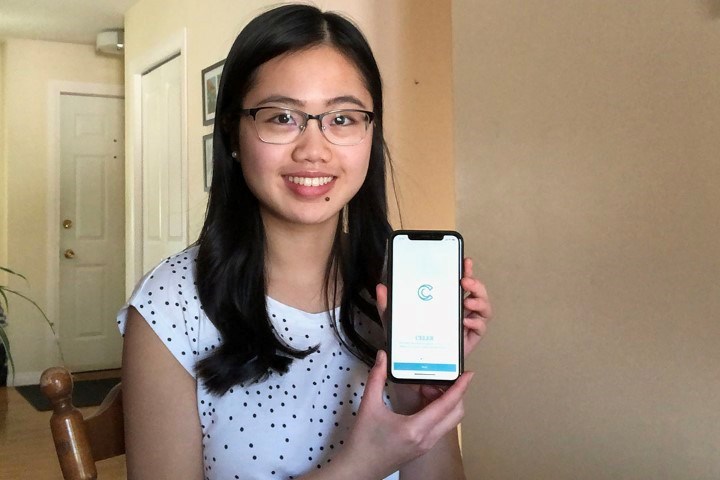 The winning hackathon project, Celer, created by USask student Chi Vu. 