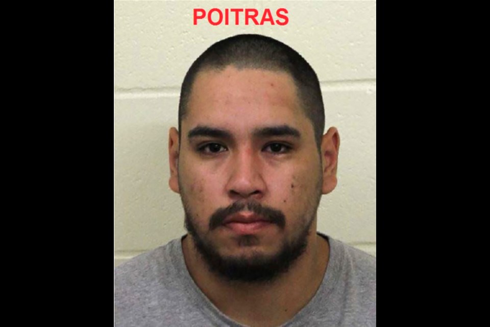  Jarrett Poitras. Wanted for robbery and firearms offences.