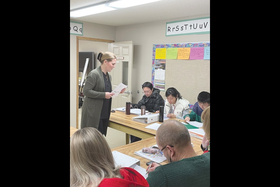 Krystal LeBlanc teaches English to newcomers from around the world.