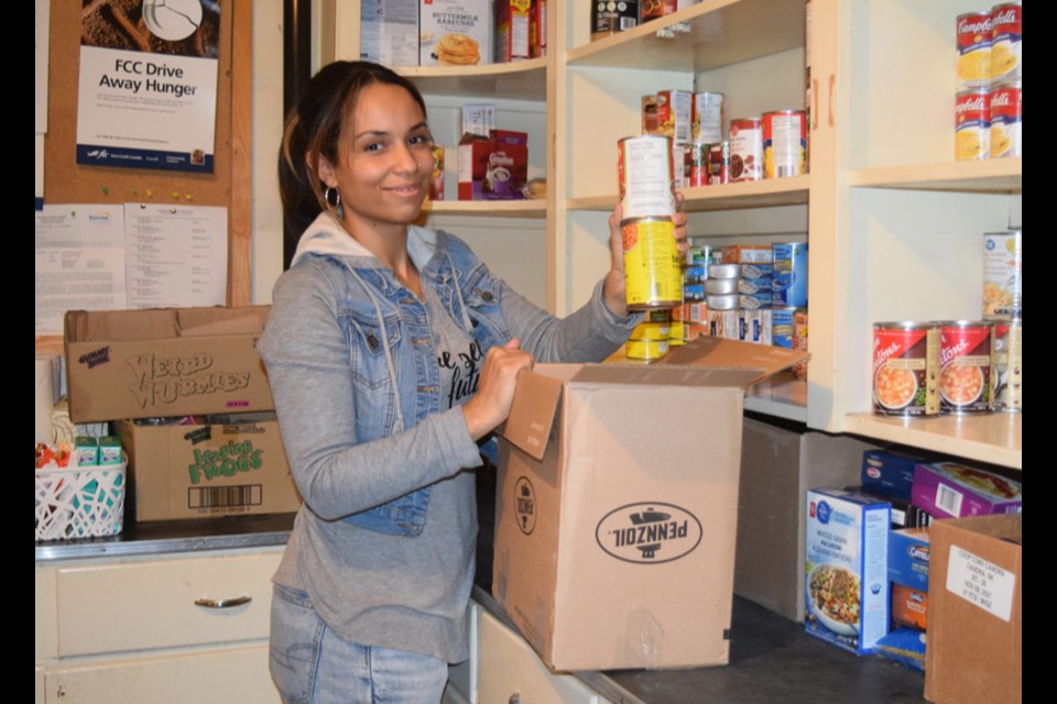 Jessica Vaughters is one of the local volunteers who has been helping fill and deliver hampers for those who have asked for assistance from Filling the Gap Food Bank in Canora.


