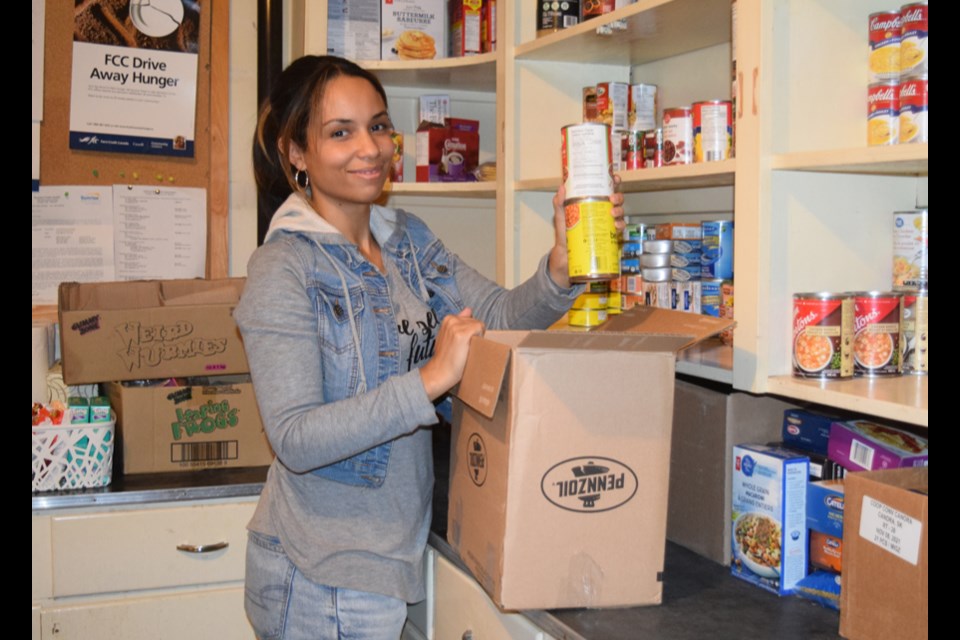 Jessica Vaughters is one of the local volunteers who has been helping fill and deliver hampers for those who have asked for assistance from Filling the Gap Food Bank in Canora.

