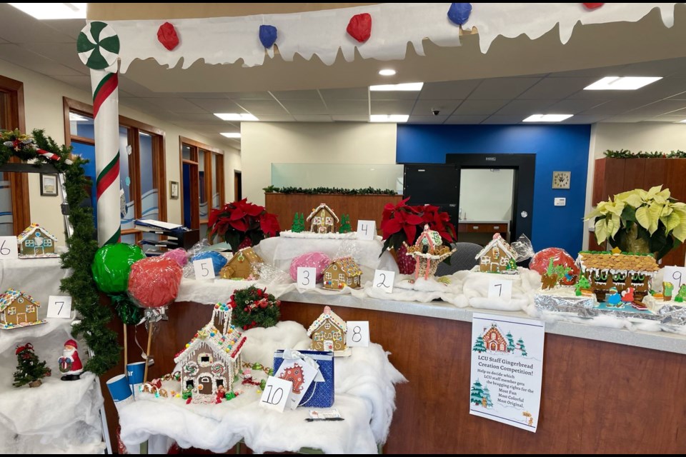 Luseland Credit Union staff team created this wonderful candyland display for the enjoyment of residents.  