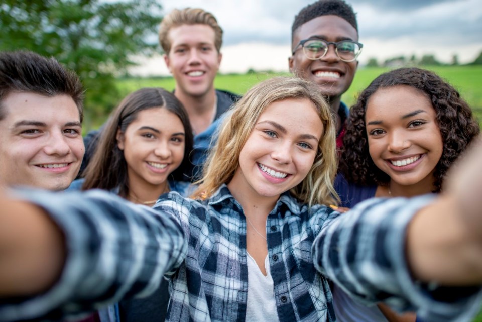 group of teens