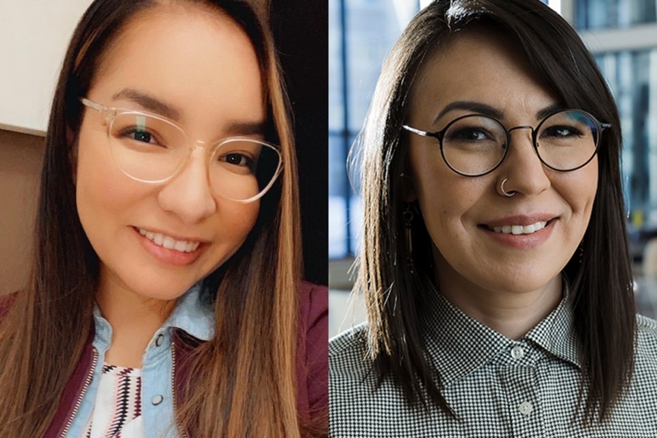 From left: Leanne Harris is studying sociology in the College of Arts and Science. Micheala Merasty will receive a Bachelor of Science degree in environmental biology at USask’s Fall Convocation. 