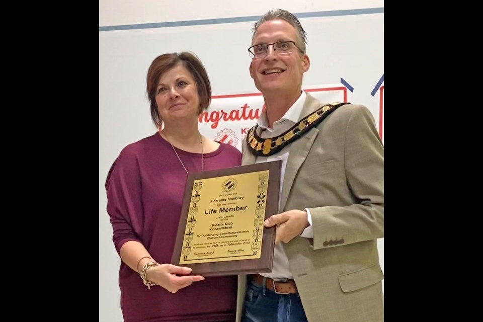 Lorraine Duxbury received a life memberships from national president Cameron Kemp..