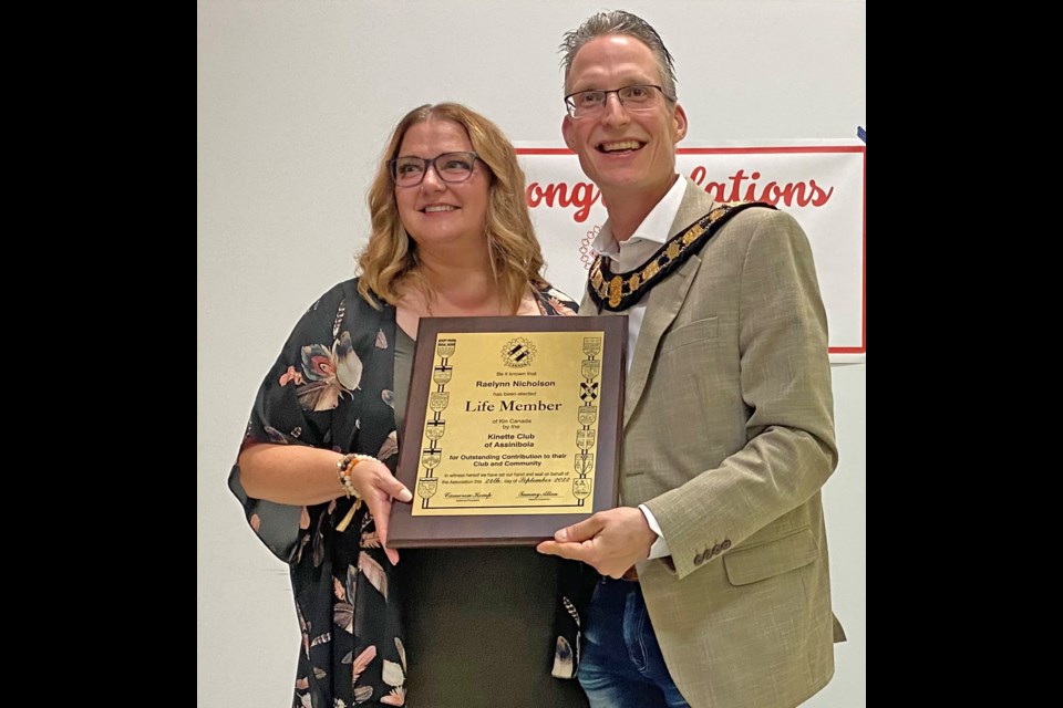 Raelynn Nicholson received a life membership from national president Cameron Kemp.