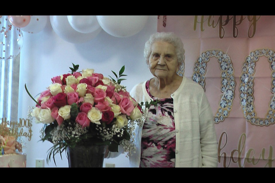 Lena Kobelka celebrated her 100th birthday with a party at Gateway Lodge in Canora on Jan .28.