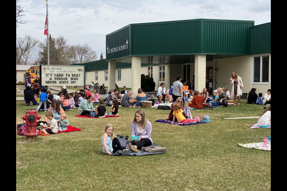 A Mother's Day picnic was held at St. Michael School on May 11.