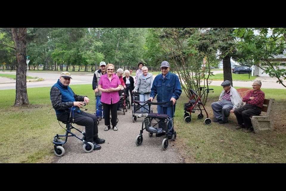 The paved paths in the back park at Parkview Place offer an excellent level surface for some outdoor activity and exercise.