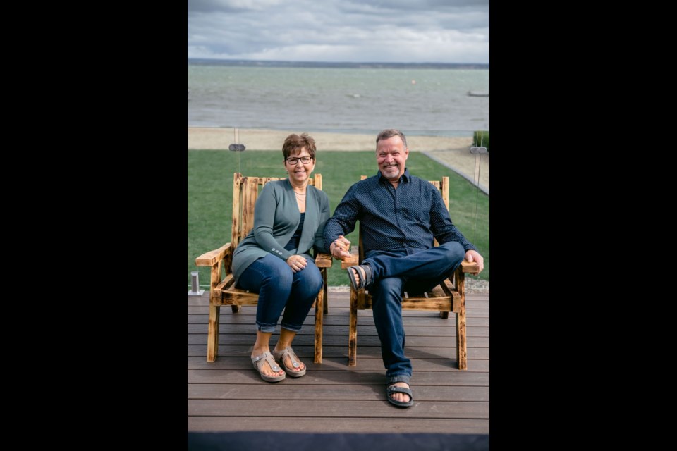 Longtime Wilkie volunteer Bill Sittler enjoys lake time with his wife Patti.