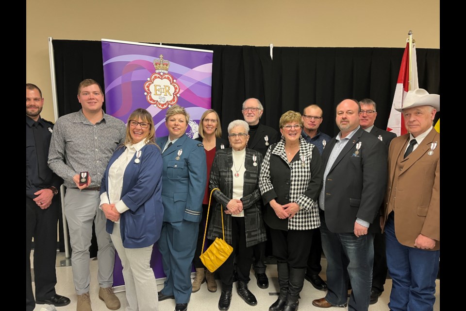 Assiniboia award recipients included: Destin Ash, Tim Dlouhy (accepted by his son Judd), Donna Fiset, Krista Kelly, Alison Lewis, Alice Wald, Dr. Victor Carulei, Linda Hall, Jason Berner, Curtis Nelson, Howard Ellis, and Norman Nordgulen. 