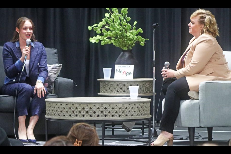 Skating legend Tessa Virtue shared her stories in an interview format, with moderator Kathryn Gilliss of Estevan asking the questions.