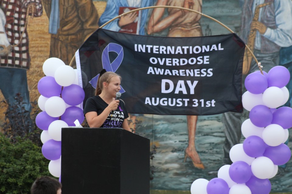 Organizer of the event, Tiffany Lingel, spoke candidly to attendees about her experience with drug use and subsequent overdose.