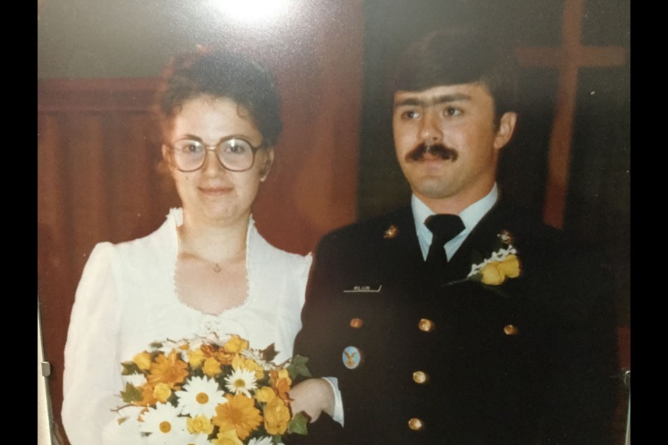 Terry and Rob Wilson on Day 1 of married life. 