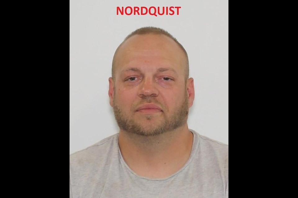 Nolan Reece Nordquist. Wanted by Indian Head RCMP for assault, assault while choking, forcible confinement.