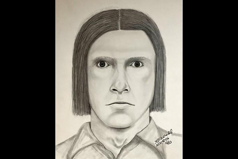 A sketch of the suspect.