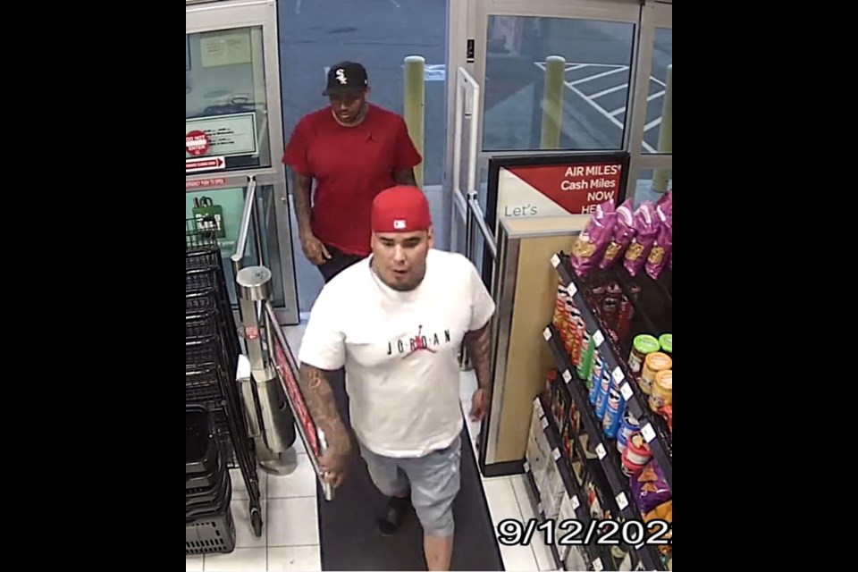 Battleford RCMP are requesting assistance to identify two males for a theft that occurred at a liquor store in Battleford.