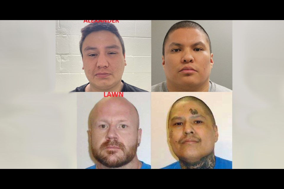 Trevor Alexande,r Dylan Lasas, James Spencer Lawn and Christopher Xavierly Gamble are on this week's Saskatchewan Crime Stoppers wanted list.