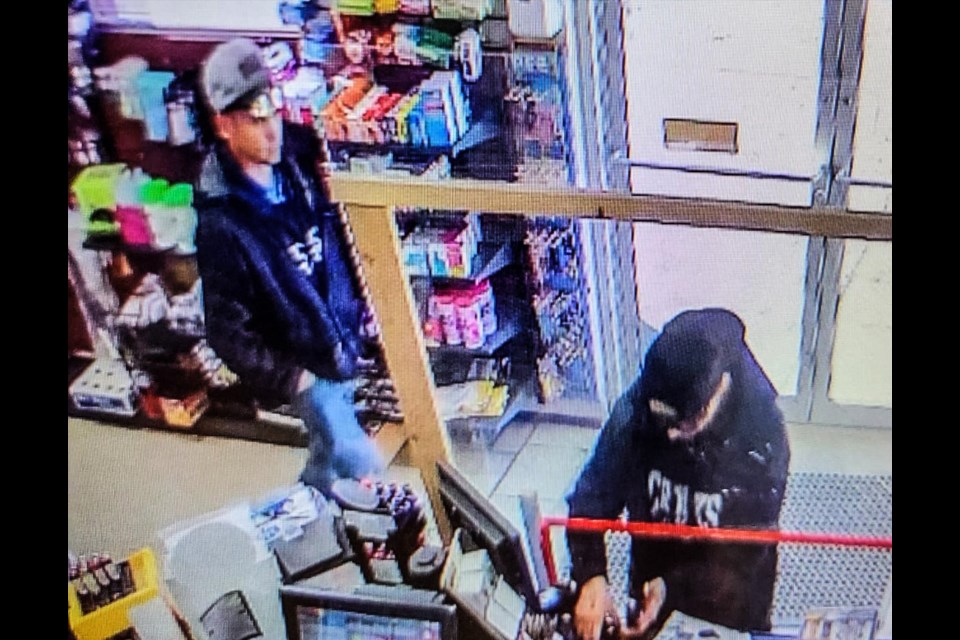 Two males entered the store where the theft occurred.