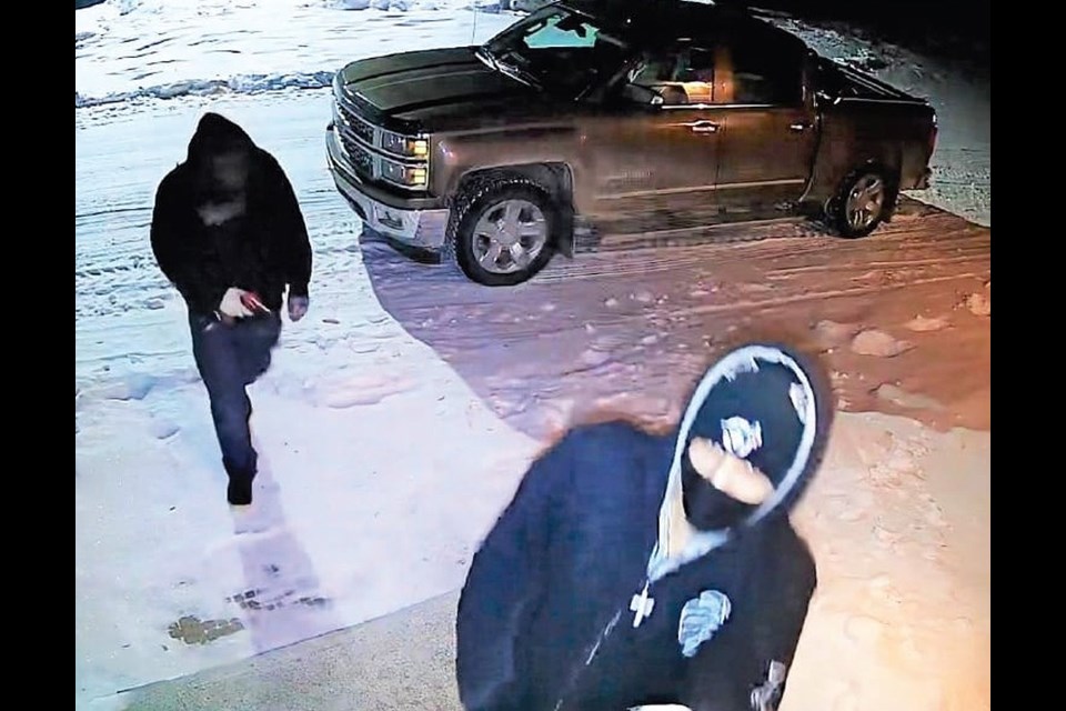 Two masked males are being sought for a break and enter near Dafoe.
