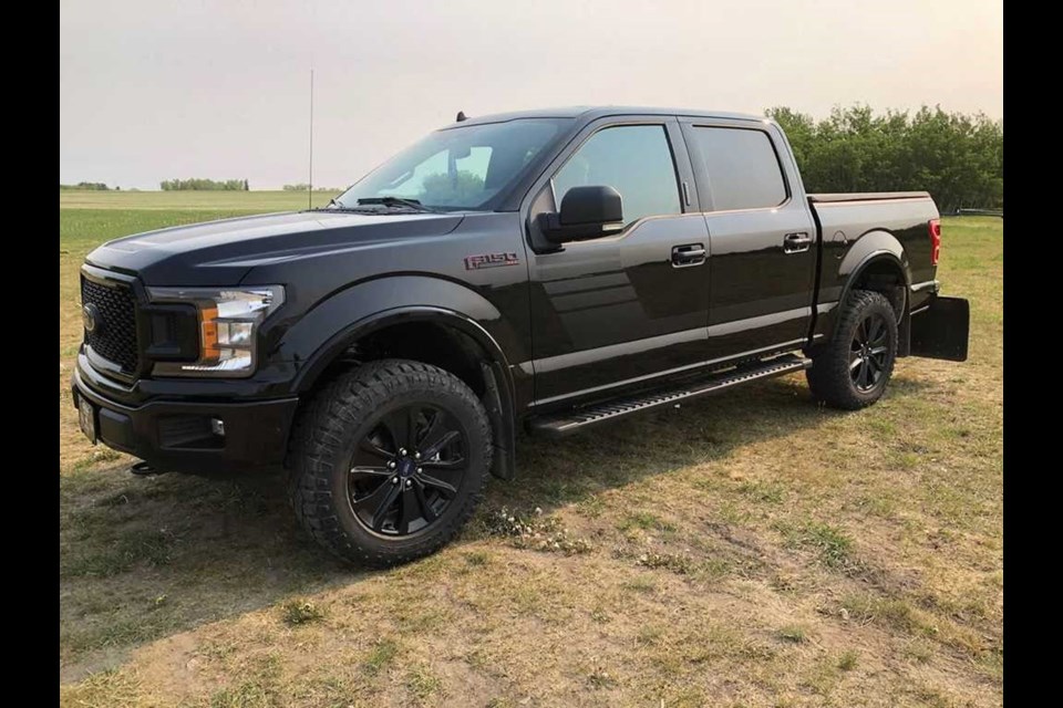 The stolen truck is a 2019 black Ford F-150 with Sask. plate SKGOOSE.